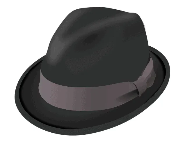 A black fedora, representing black hat SEO