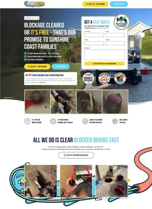 A landing page Postclick built for an Australian business