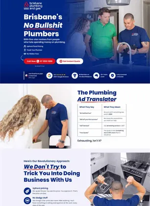 A landing page Postclick built for an Australian business
