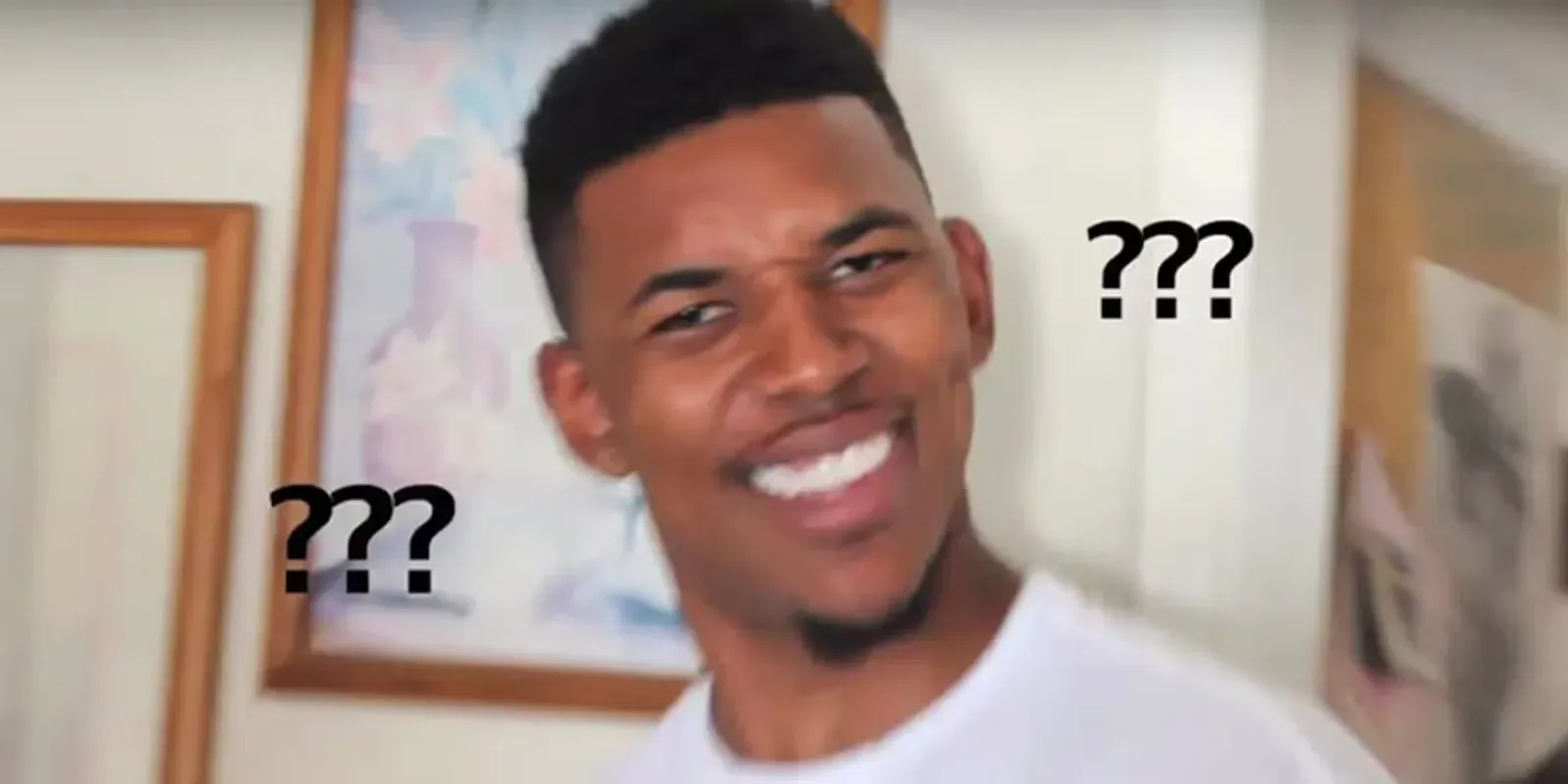 Confused Nick Young meme, surrounded by question marks