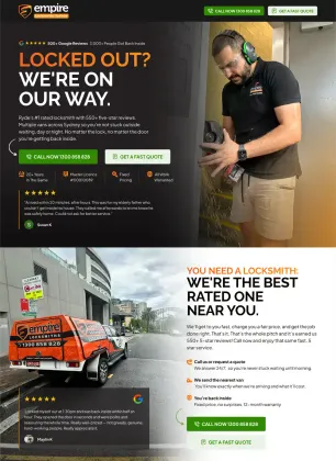 A landing page Postclick built for an Australian business