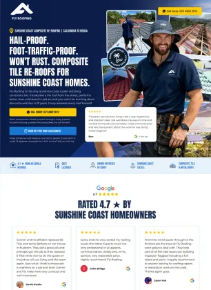 A landing page Postclick built for an Australian business