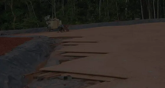 Earthworks and cleared ground at a JWA Oil site
