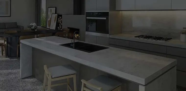 A 3D-rendered kitchen interior by SuperCheap3D