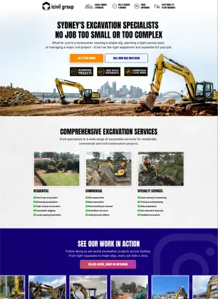 A landing page Postclick built for an Australian business