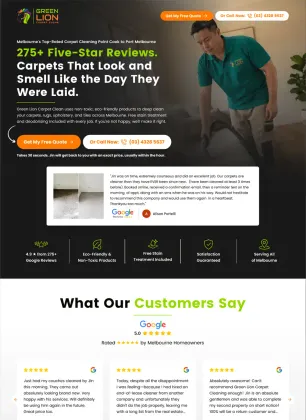 A landing page Postclick built for an Australian business