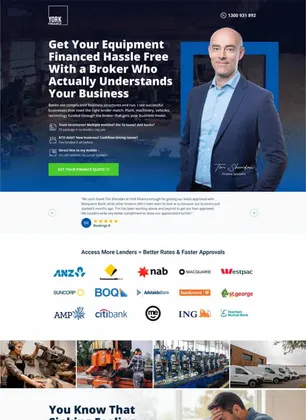 A landing page Postclick built for an Australian business