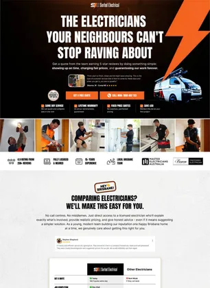 A landing page Postclick built for an Australian business