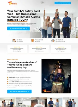 A landing page Postclick built for an Australian business