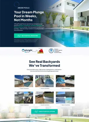 A landing page Postclick built for an Australian business