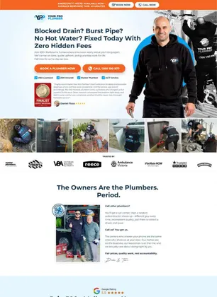 A landing page Postclick built for an Australian business