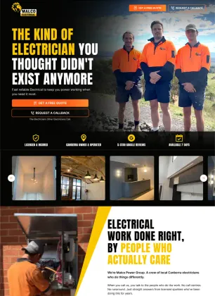 A landing page Postclick built for an Australian business