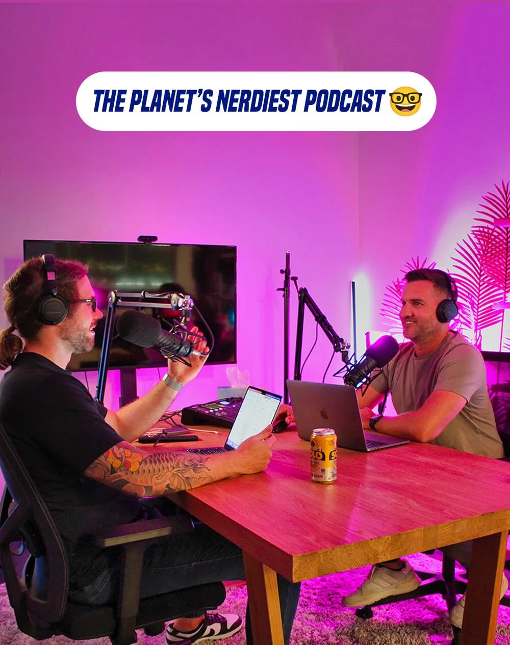 Michael and Arthur recording The SEO Show