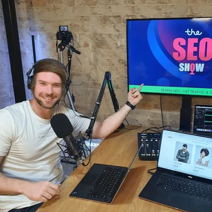 The SEO Show studio screen