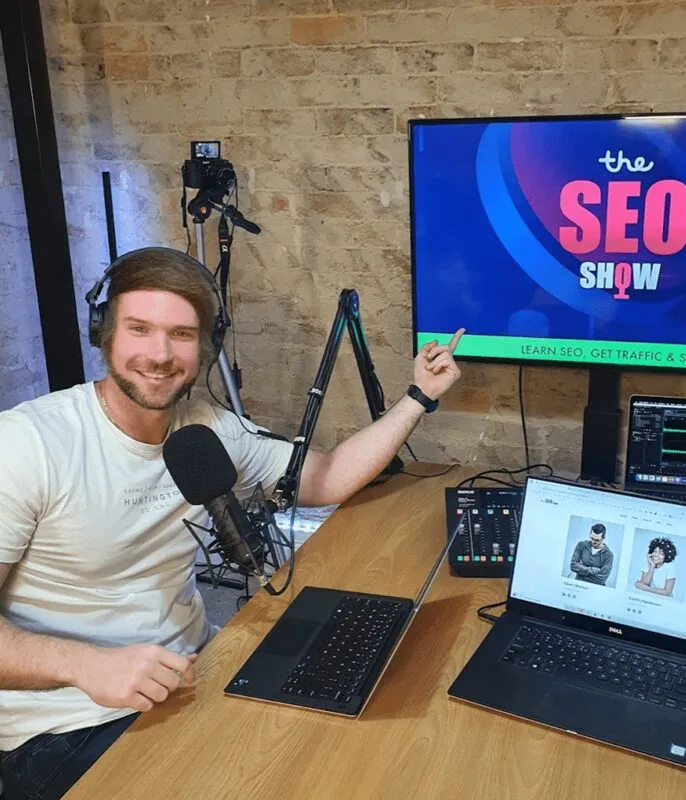 The SEO Show studio screen