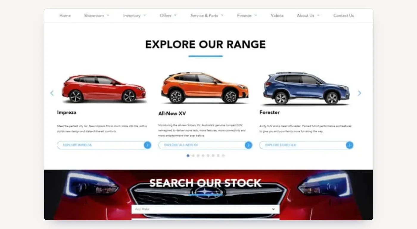 The Bill Buckle Subaru site: the AdWords account sending traffic here was producing too few leads.