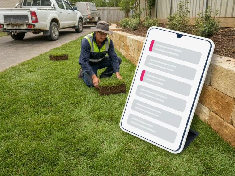 Google search results on a phone for “retaining wall builder Brisbane”, the client ranking first above two competitors