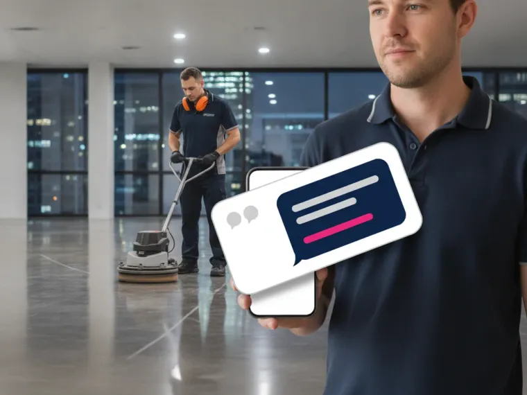 A ChatGPT answer naming an Australian commercial cleaning company among three recommendations for office cleaning