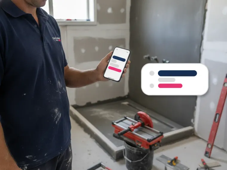 A ChatGPT answer naming a bathroom renovation company and quoting its review score