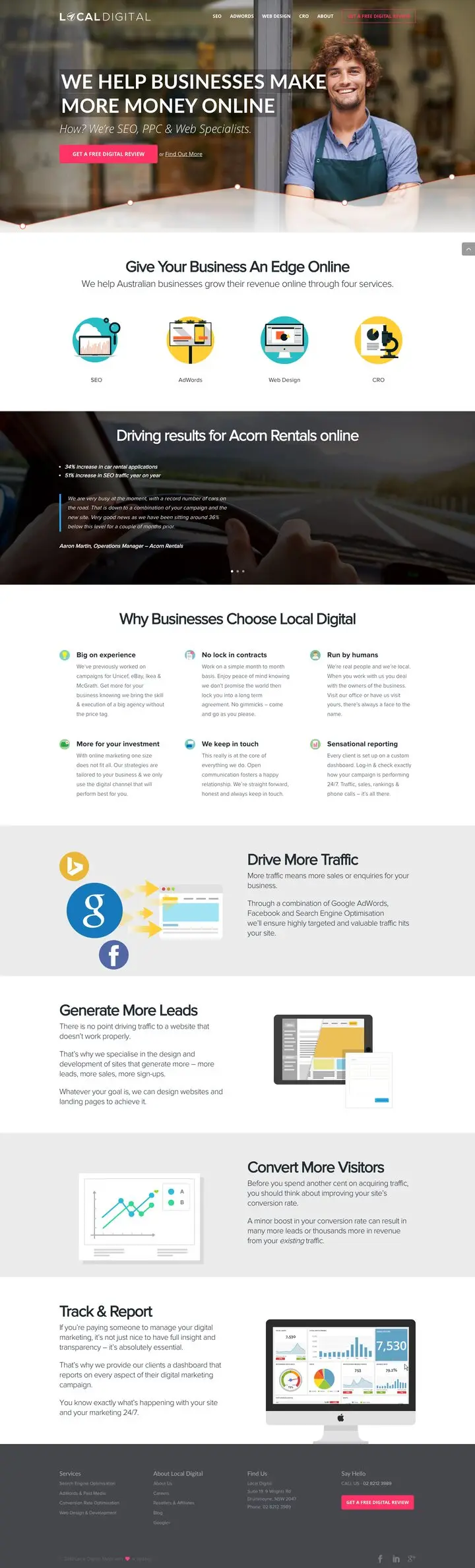 The Local Digital homepage in 2015