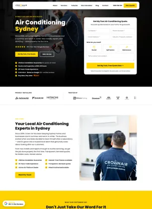 Crown Air website built by Postclick