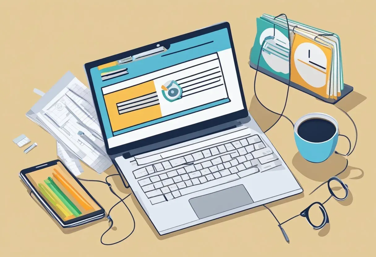 Illustration of a laptop and phone showing an optimised page