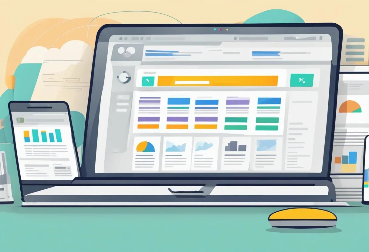 Illustration of a laptop and tablet showing a clean page layout